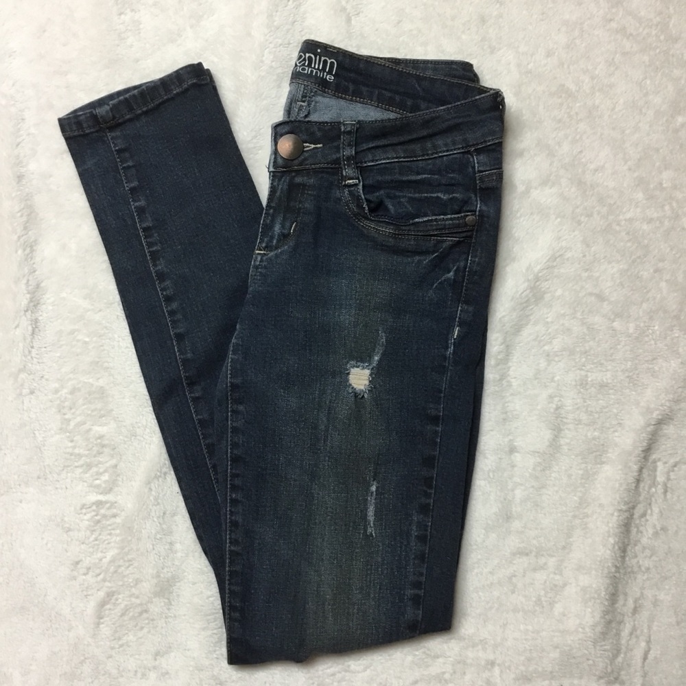 Dynamite Low Rise Skinny Distressed Denim Jeans